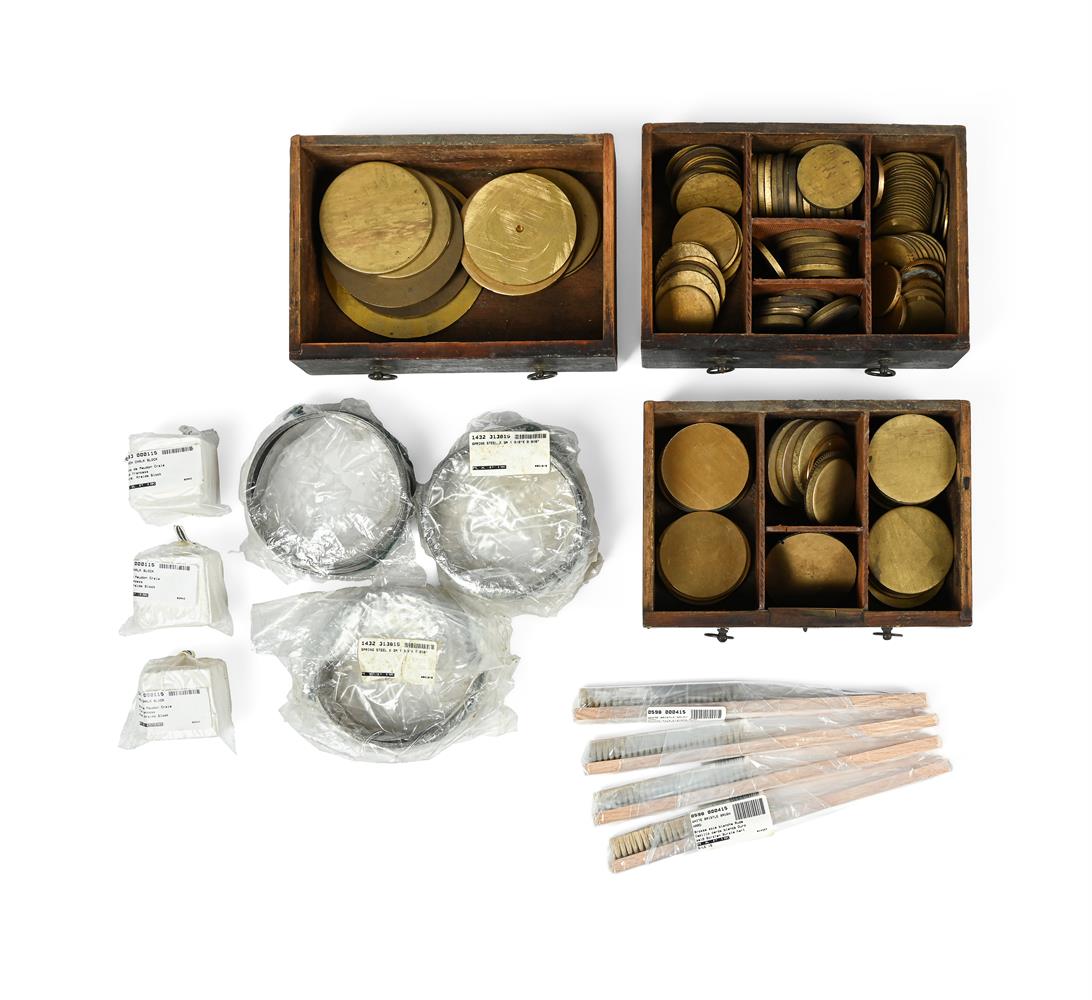 A COLLECTION OF FUSEES, SPRING BARRELS AND YELLOW BRASS WHEEL BAR STOCK FOR USE IN CLOCK RESTORATION - Image 2 of 2