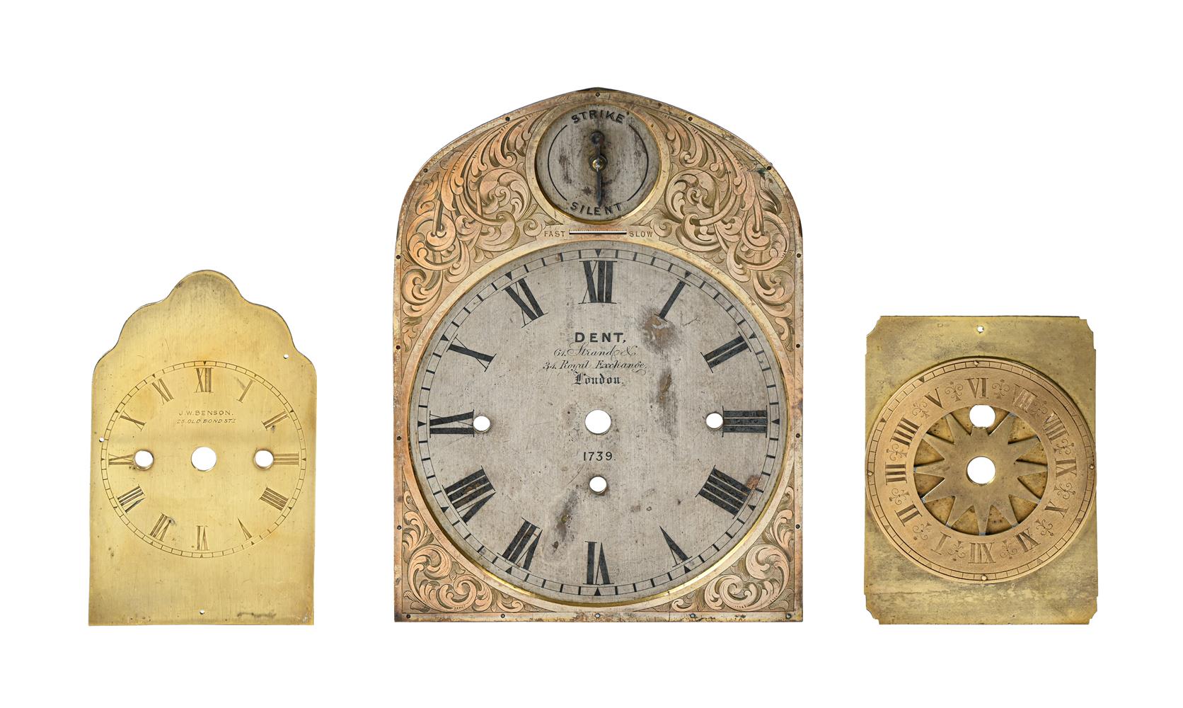 A VICTORIAN GILT AND SILVERED BRASS DIAL FOR A QUARTER-CHIMING BRACKET CLOCK