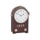 A FRENCH SILVER MOUNTED LEATHER COVERED SMALL HUMP-BACK CARRIAGE TIMEPIECE - Image 1 of 2