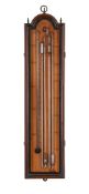 A RARE GEORGE III MAHOGANY CASED MERCURY AMONTONS-TYPE MULTI-TUBE BAROMETER