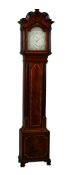 A FINE AND RARE GEORGE III SMALL SATINWOOD BANDED MAHOGANY LONGCASE REGULATOR OF ONE-MONTH DURATION