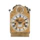 A GEORGE II SMALL BRASS MOUNTED EBONISED BRACKET/TABLE CLOCK WITH PULL-QUARTER REPEAT ON TWO BELLS - Image 3 of 5
