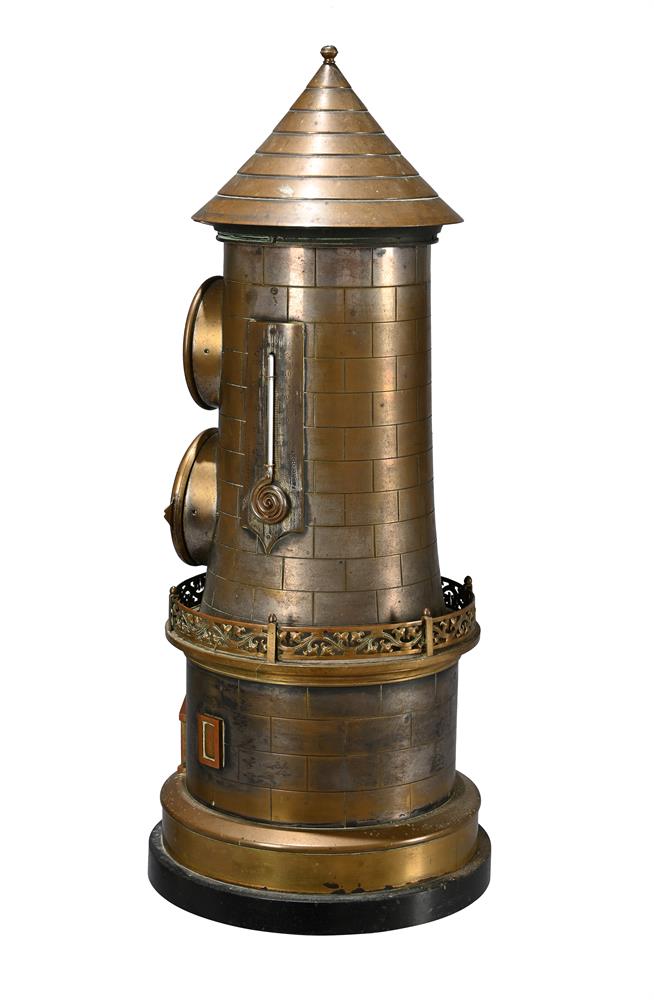 AN INCOMPLETE FRENCH SILVERED AND GILT BRASS NOVELTY AUTOMATON WINDMILL TIMEPIECE - Image 2 of 5