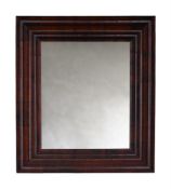 A WILLIAM & MARY WALNUT CUSHION MIRROR, CIRCA 1690