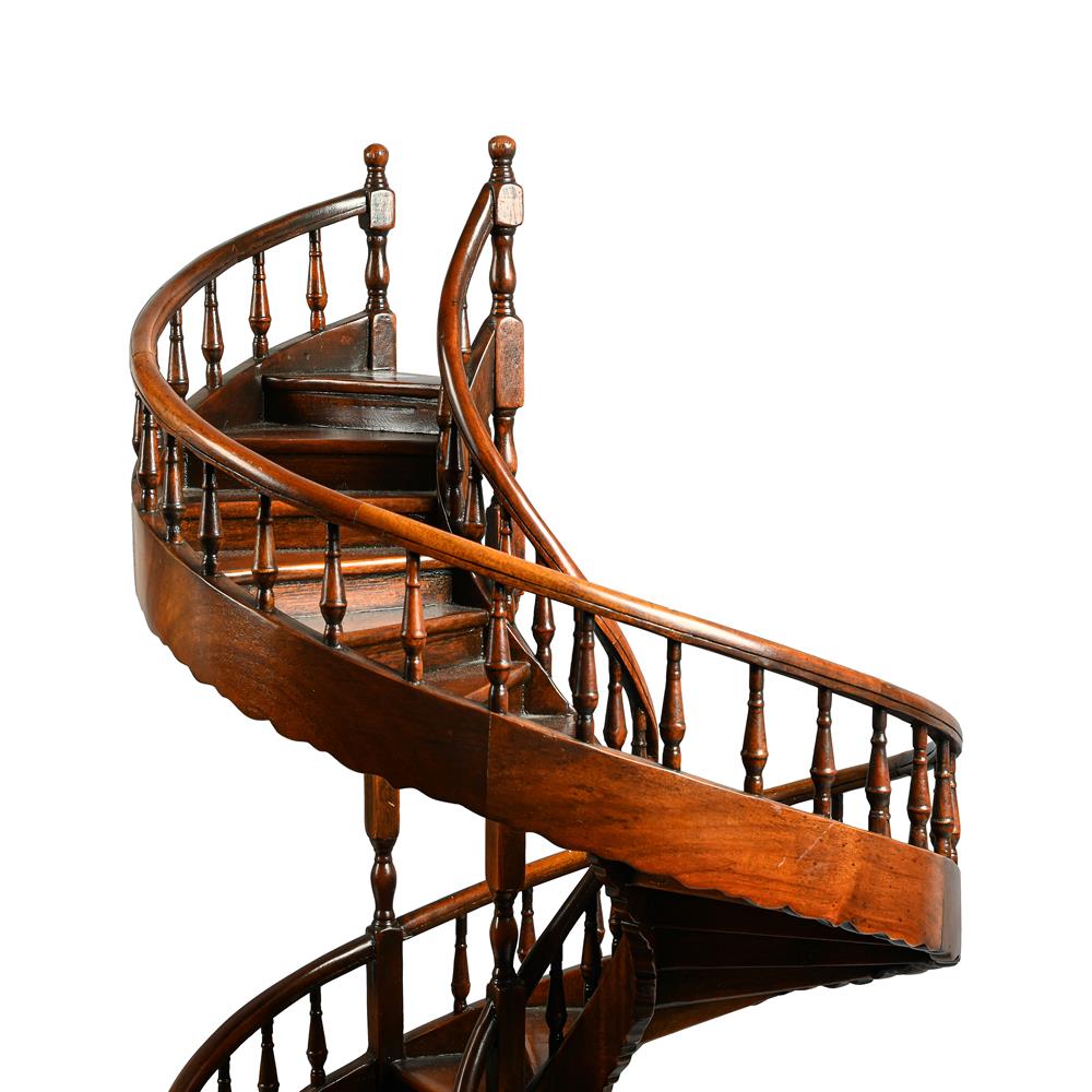 A LARGE SCALE MODEL OF A SPIRAL STAIRCASE, 20TH CENTURY - Image 3 of 4