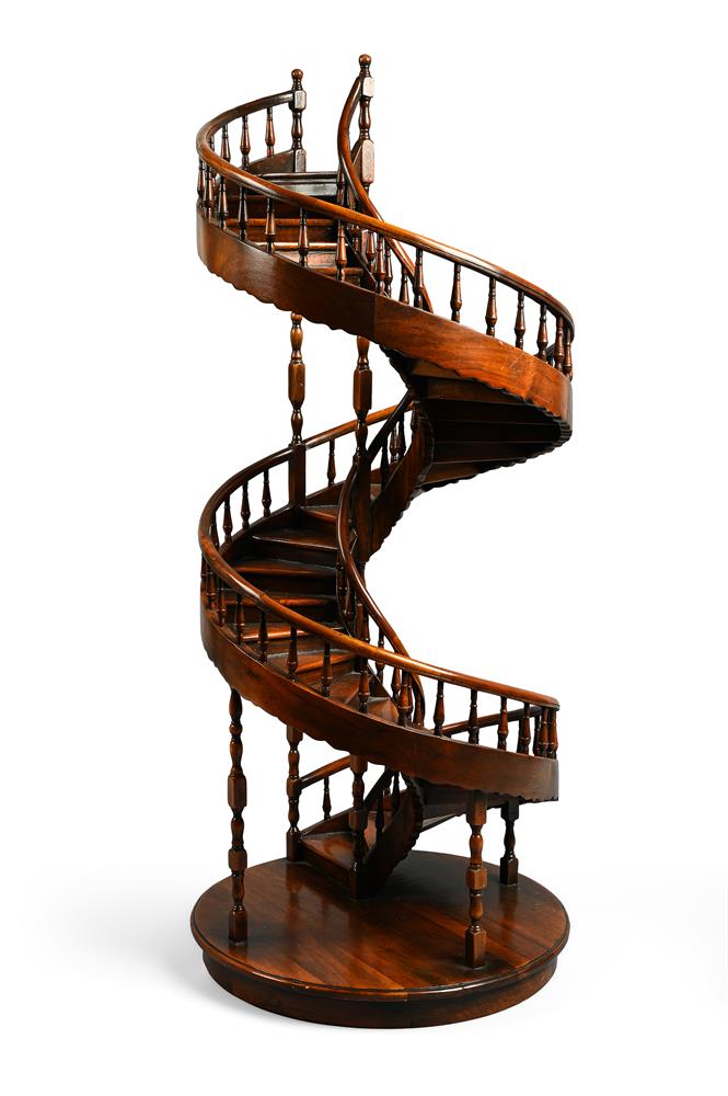 A LARGE SCALE MODEL OF A SPIRAL STAIRCASE, 20TH CENTURY - Image 2 of 4