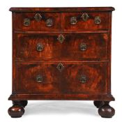 A WILLIAM & MARY WALNUT AND FEATHERBANDED CHEST OF DRAWERS, CIRCA 1690