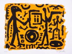 λ A.R. Penck (1939-2017) Falkenkopf, Jäger und Adler
