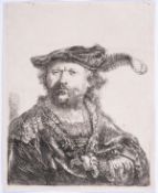 Rembrandt Harmensz. van Rijn (1606-1669), Self Portrait in a Velvet Cap with Plume