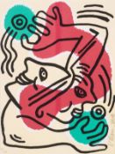 Keith Haring (1958-1990) International Volunteer Day (Littmann p. 93)