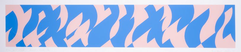 λ Bridget Riley (b.1931), Blue and Pink (Tommasini and Gubay 47)