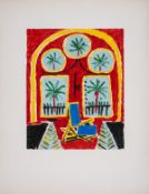 λ Pablo Picasso (1881-1973) after. Intérieur Rouge avec une Transatlantique Bleu