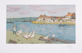 Alfred Sisley (1839-1899) Les Bords de Rivière (Les Oies) (Delteil 6)