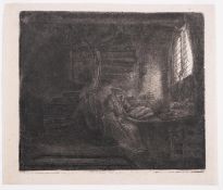 Rembrandt Harmensz. van Rijn (1606-1669), Saint Jerome in a dark Chamber
