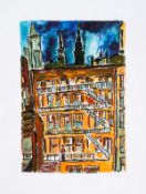 Bob Dylan (b.1941) Cityscape, from The Drawn Blank Series (2014)