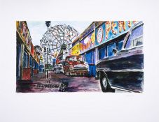 Bob Dylan (b.1941) Amusement Park Alleyway, from The Beaten Path (2016)