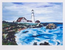 Bob Dylan (b.1941) Lighthouse In Maine, from The Beaten Path Series (2017)