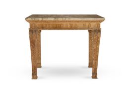 AN ENGLISH PINE SIDE TABLE OF GEORGE II STYLE, PROBABLY 19TH CENTURY