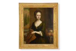 FOLLOWER OF SIR GODFREY KNELLER, PORTRAIT OF A LADY WEARING A GREEN DRESS