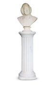 A COMPOSITE PLASTER BUST OF CAPABILITY BROWN, LATE 20TH CENTURY