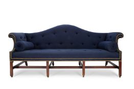 A GEORGE III MAHOGANY SOFA ATTRIBUTED TO WILLIAM GOMM