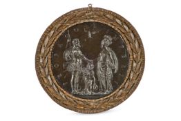 AFTER GUILLAUME DUPRÉ- A BRONZE PLAQUE DEPICTING HENRI IV