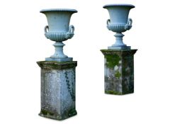 A PAIR OF HANDYSIDE CAST IRON PLANTERS, LATE 19TH CENTURY
