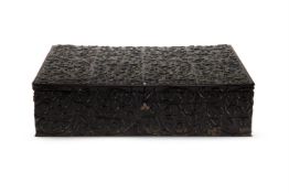 Y AN INDO-DUTCH COLONIAL EBONY BOX, EARLY 19TH CENTURY AND LATER
