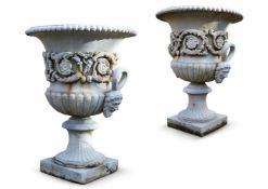 A PAIR OF HANDYSIDE CAST IRON PLANTERS, LATE 19TH CENTURY