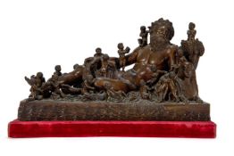 AFTER THE ANTIQUE- A BRONZE MODEL OF THE PERSONIFICATION OF THE RIVER NILE