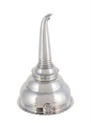 A GEORGE IV SILVER WINE FUNNEL