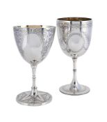 A VICTORIAN SILVER PEDESTAL CUP