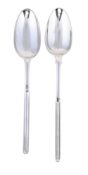A GEORGE II SILVER MARROW SPOON