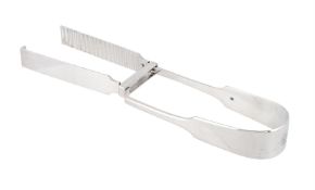 A PAIR OF VICTORIAN SILVER FIDDLE PATTERN ASPARAGUS TONGS