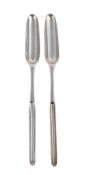 A GEORGE II SILVER MARROW SCOOP