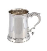 A GEORGE III SILVER HALF PINT MUG