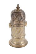 A VICTORIAN SILVER GILT BRITANNIA STANDARD CASTER