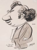 λ Max Beerbohm (1872-1956) , Portrait of Mr Clemont Shorter, journalist and author (1857-1926), …