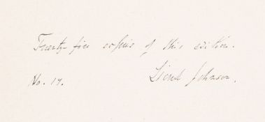 θ Johnson (Lionel) Poems, first issue, one of 25 copies signed by the author, Elkin Mathews, 1895