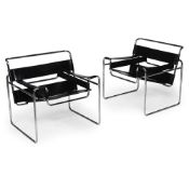 MARCEL BREUER (HUNGARIAN/AMERICAN, 1902-1981), PAIR OF 'MODEL B3/WASSILY' ARMCHAIRS; DESIGNED 1925