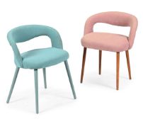 IN THE MANNER OF FRODE HOLM; TWO VANITY CHAIRS; CIRCA 1960