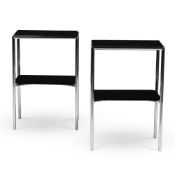 P.E.L. (PRACTICAL EQUIPMENT LTD), PAIR OF SIDE TABLES; CIRCA 1935