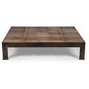 Y GARRISON ROUSSEAU; A SQUARE-TOPPED COFFEE TABLE; LATE 20TH CENTURY