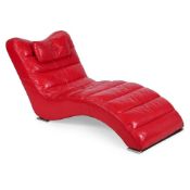 CONTEMPO (ITALIAN), RED CHAISE LONGUE; LATE 20TH CENTURY