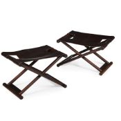 A PAIR OF CHRISTIAN LIAIGRE 'BAZANE' STOOLS; LATE 20TH/EARLY 21ST CENTURY