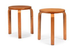 ALVAR AALTO (FINNISH, 1896-1976), A PAIR OF 'MODEL NO. 60' STOOLS; DESIGNED 1932-1933; LATE 1930s