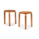 ALVAR AALTO (FINNISH, 1896-1976), A PAIR OF 'MODEL NO. 60' STOOLS; DESIGNED 1932-1933; LATE 1930s - Image 1 of 4