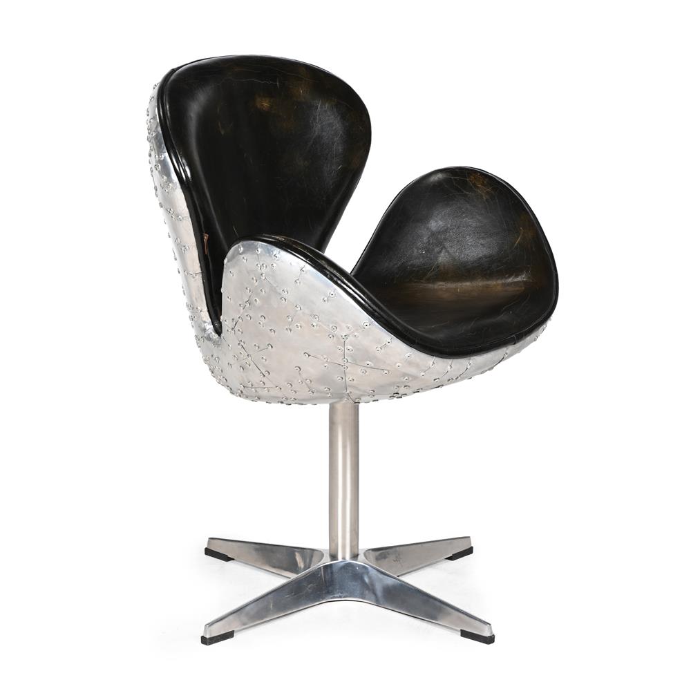ROCKSON'S (AMERICAN), INDUSTRIAL AVIATOR-STYLE 'SWAN' CHAIR; LATE 20TH CENTURY