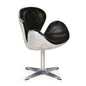 ROCKSON'S (AMERICAN), INDUSTRIAL AVIATOR-STYLE 'SWAN' CHAIR; LATE 20TH CENTURY