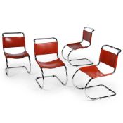 LUDWIG MIES VAN DER ROHE (GERMAN/AMERICAN,1886-1969), SET OF FOUR 'MR10' CHAIRS; DESIGNED IN 1927